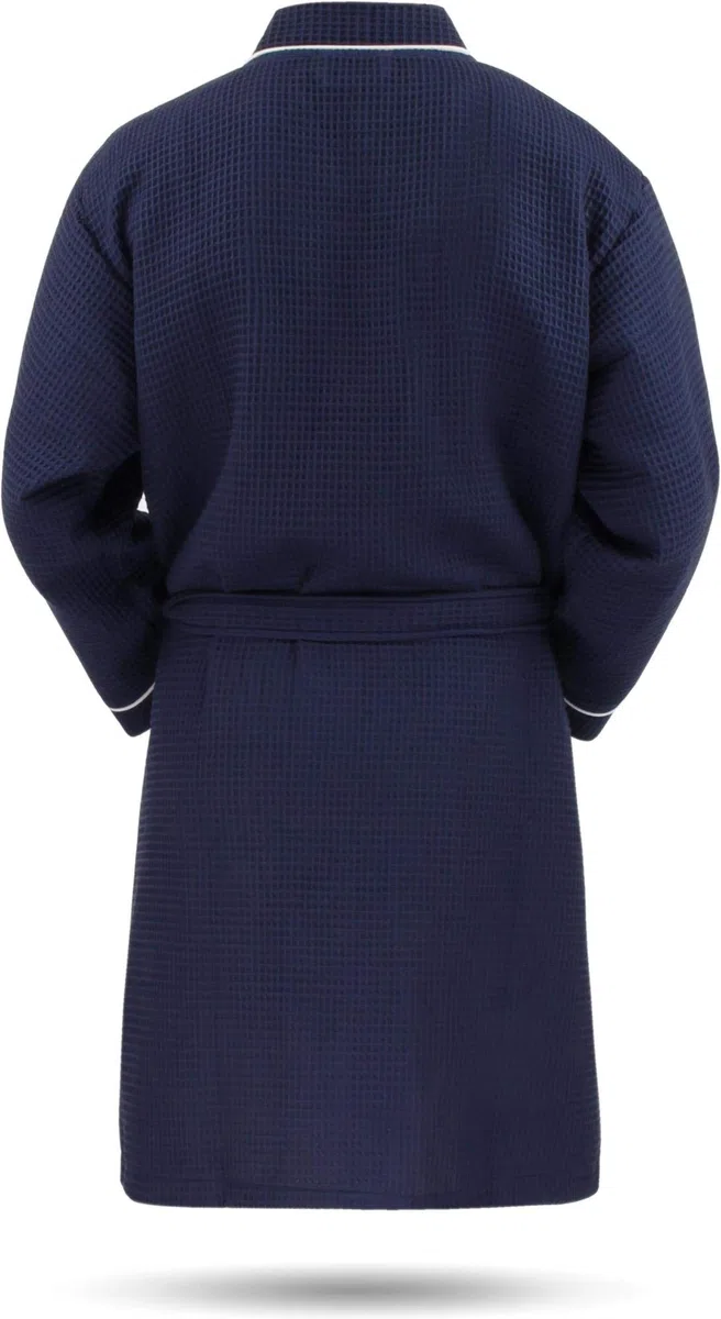 normani Herren Bademantel Morgenmantel aus 100% Baumwolle - Waffelbademantel - dünner Kimono für Männer