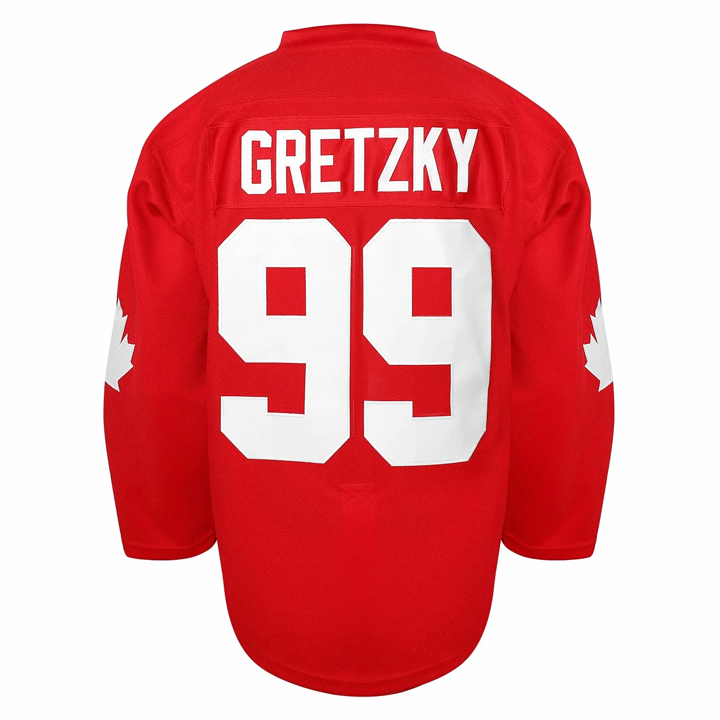 Gretzky #99 Team Kanada Eishockey Jersey Weihnachten Sommer genäht Rot