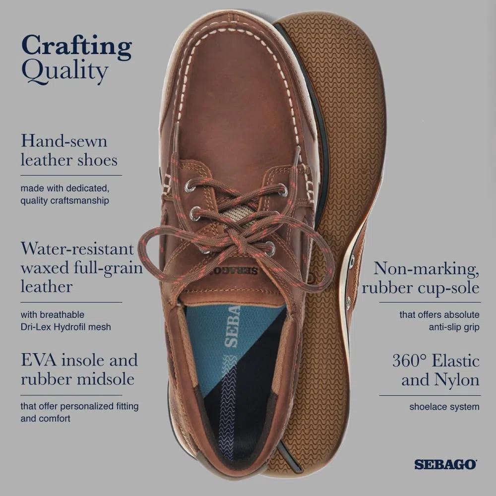 Sebago Herren Triton DREI-Ösen Bootsschuhe