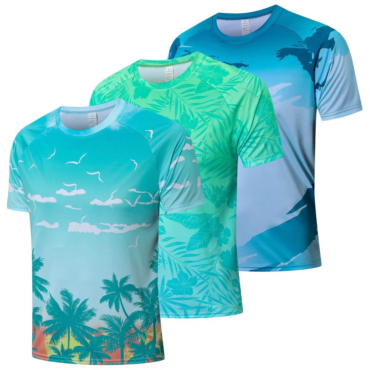 Cimic 1/3er-Pack Rashguard-UV-Shirt für Herren,Wassersurf-Shirt,UPF 50+,UV-Schutz-Schwimm-T-Shirt,schnell trocknend, atmungsaktiv,Sonnenschutz für Outdoor-Surfen,Laufshirt