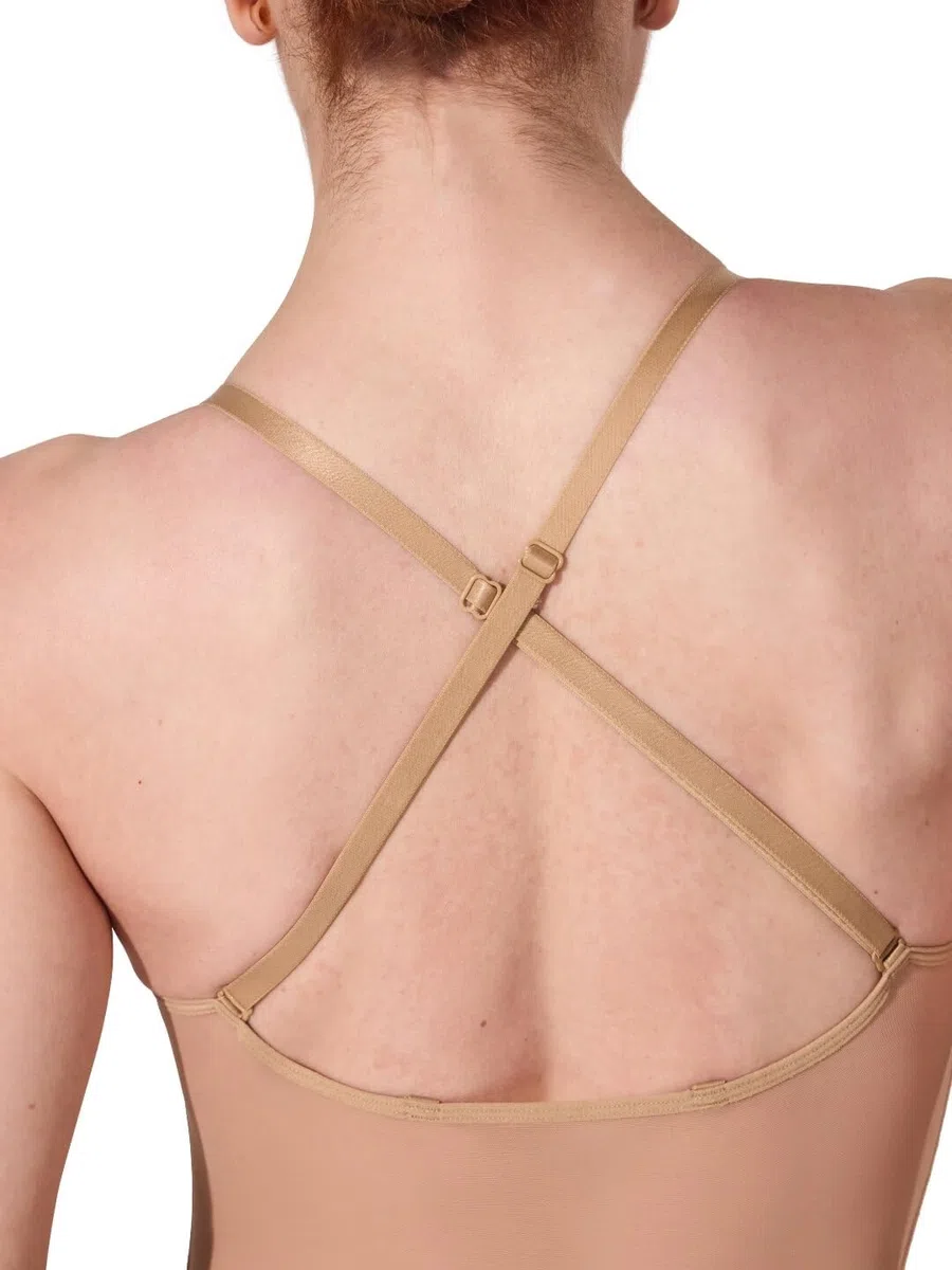 Capezio Damen Midiff-Trikot mit Tiefem Ausschnitt, Netzstoff Unterwäsche