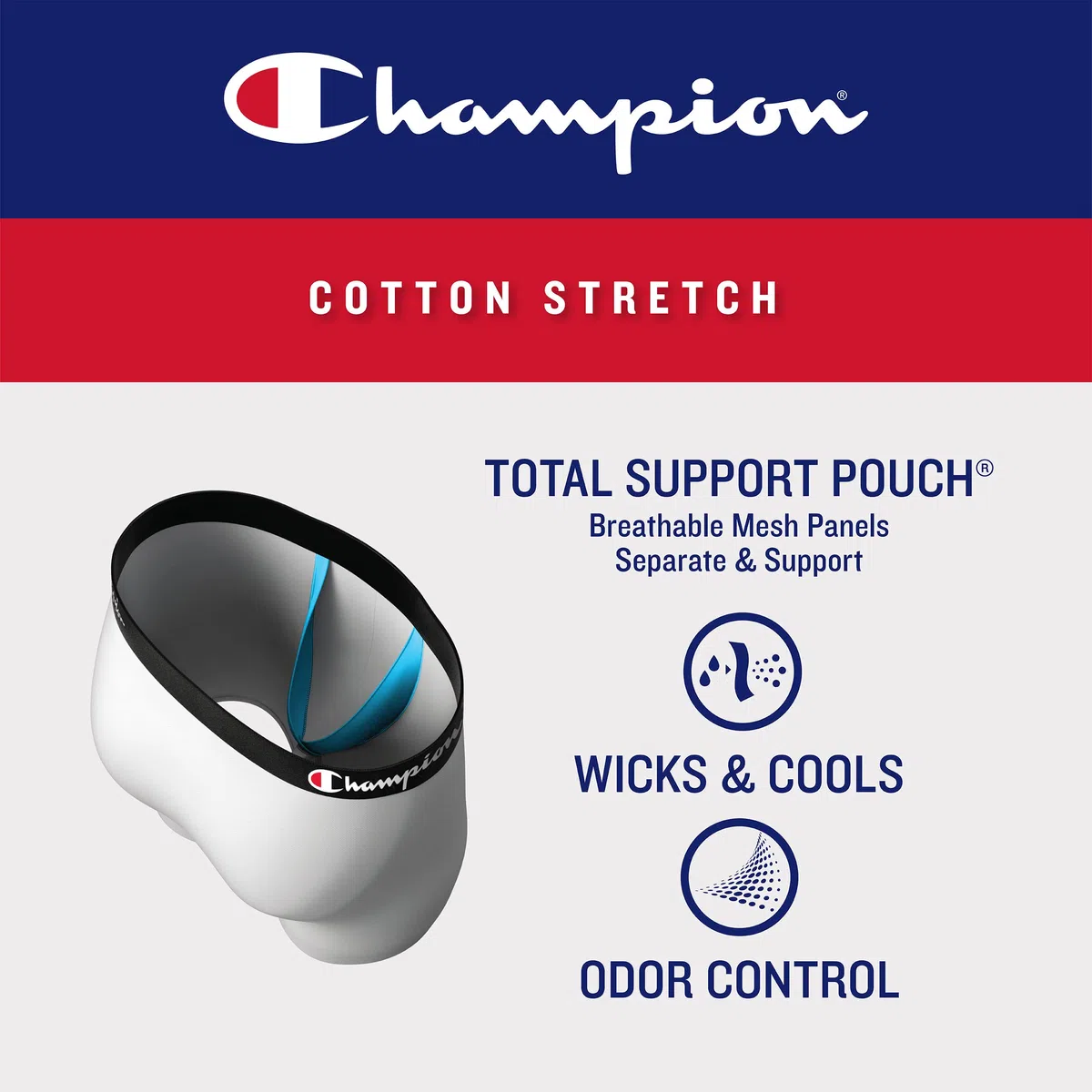 Champion Herren Everyday Cotton Stretch- 4 Pack Retroshorts (4er Pack)