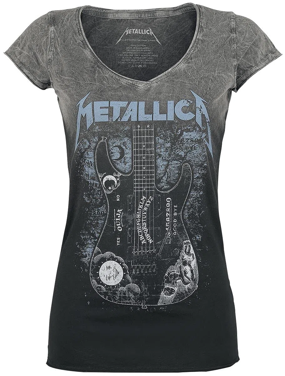 Metallica Ouija Guitar Frauen T-Shirt schwarz/grau Band-Merch, Bands