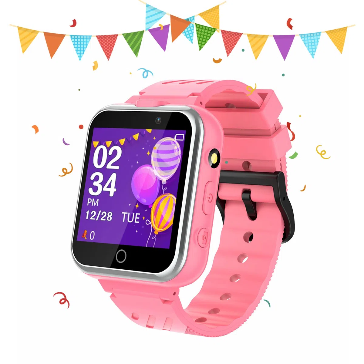 Smart Watch für Kinder, 24 Spiele, Schrittzähler, 2 HD-Kameras, modische Smartwatches für Kinder von 3 bis 14 Jahren, tolle Geschenke für Mädchen und Jungen (Rosa)…