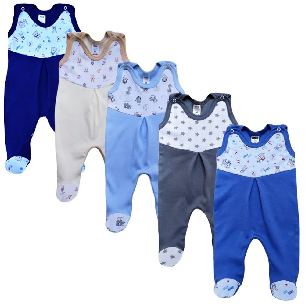 MEA BABY Unisex Strampler mit Aufdruck, Baumwolle, 5er Pack. Baby Strampler Mädchen Baby Strampler Junge