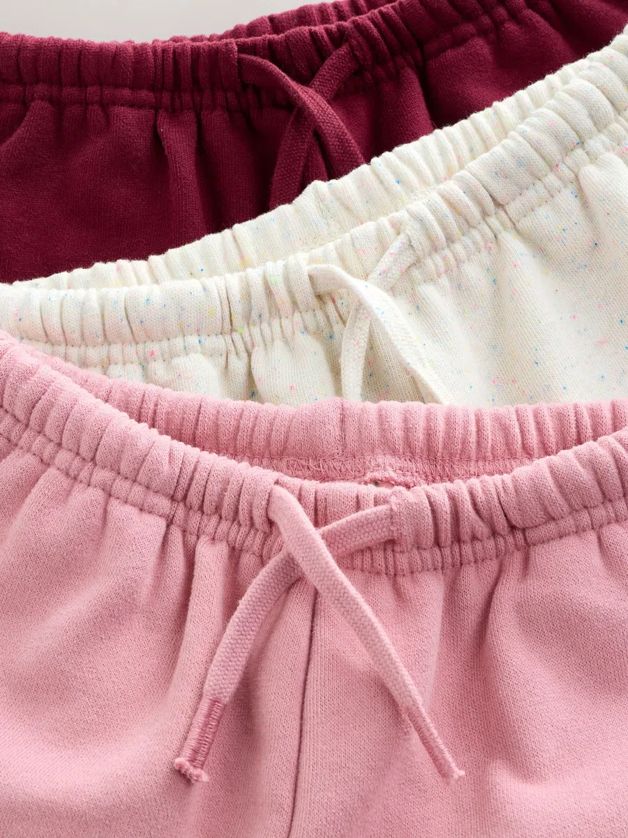 NEXT Mädchen Jogginghose mit weitem Bein, 3er-Pack
