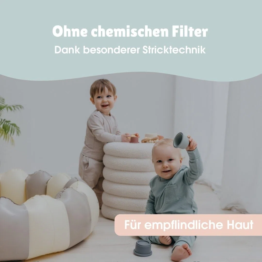 emma & noah UV-Hose für Babys & Kleinkinder, UPF 40+, geprüft nach DIN EN 13758, ohne Chemie, aus Bio-Baumwolle & Bambus-Viskose