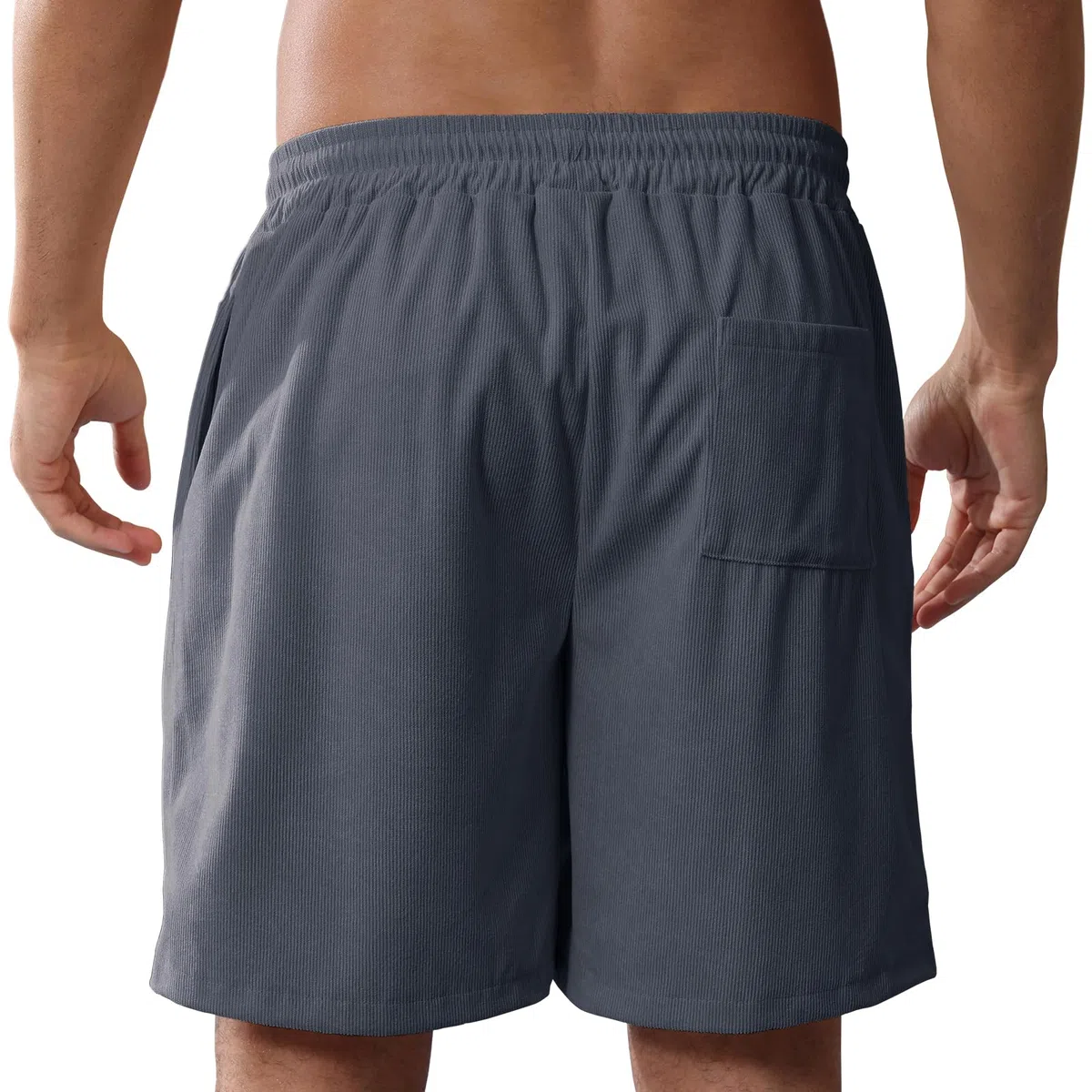 Decorie Kurze Hose Herren Sommer Shorts Herren Baumwolle Corduroy Cargo Shorts Stretch Elastischem Bund Mit Taschen