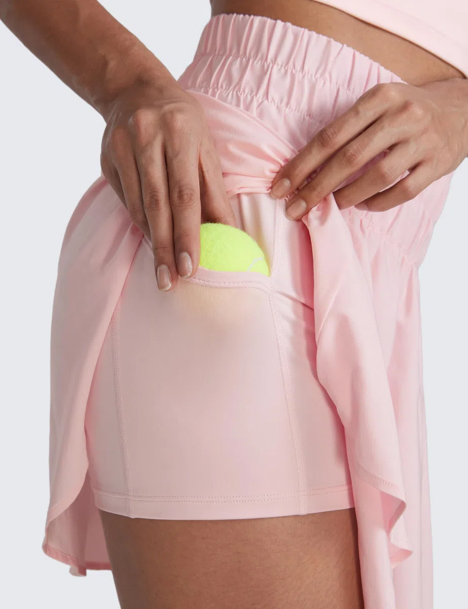 CRZ YOGA Damen High Waist Golfrock Tennis Sportrock Hosenrock Tennisrock Sport Rock Skorts Skirts mit Taschen Innenhose