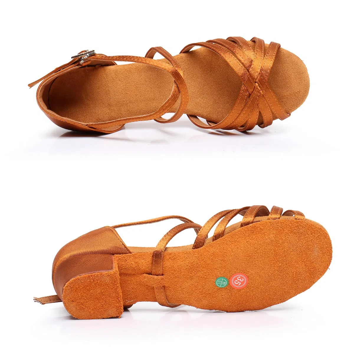 Rosefinch Professionelle Latein Tanzschuhe für Frauen Low Heels 3.5 cm für Mädchen Latein Chacha Salsa Jazz Ballsaal Tanzschuh für Anfänger Übungsspiel Weiß