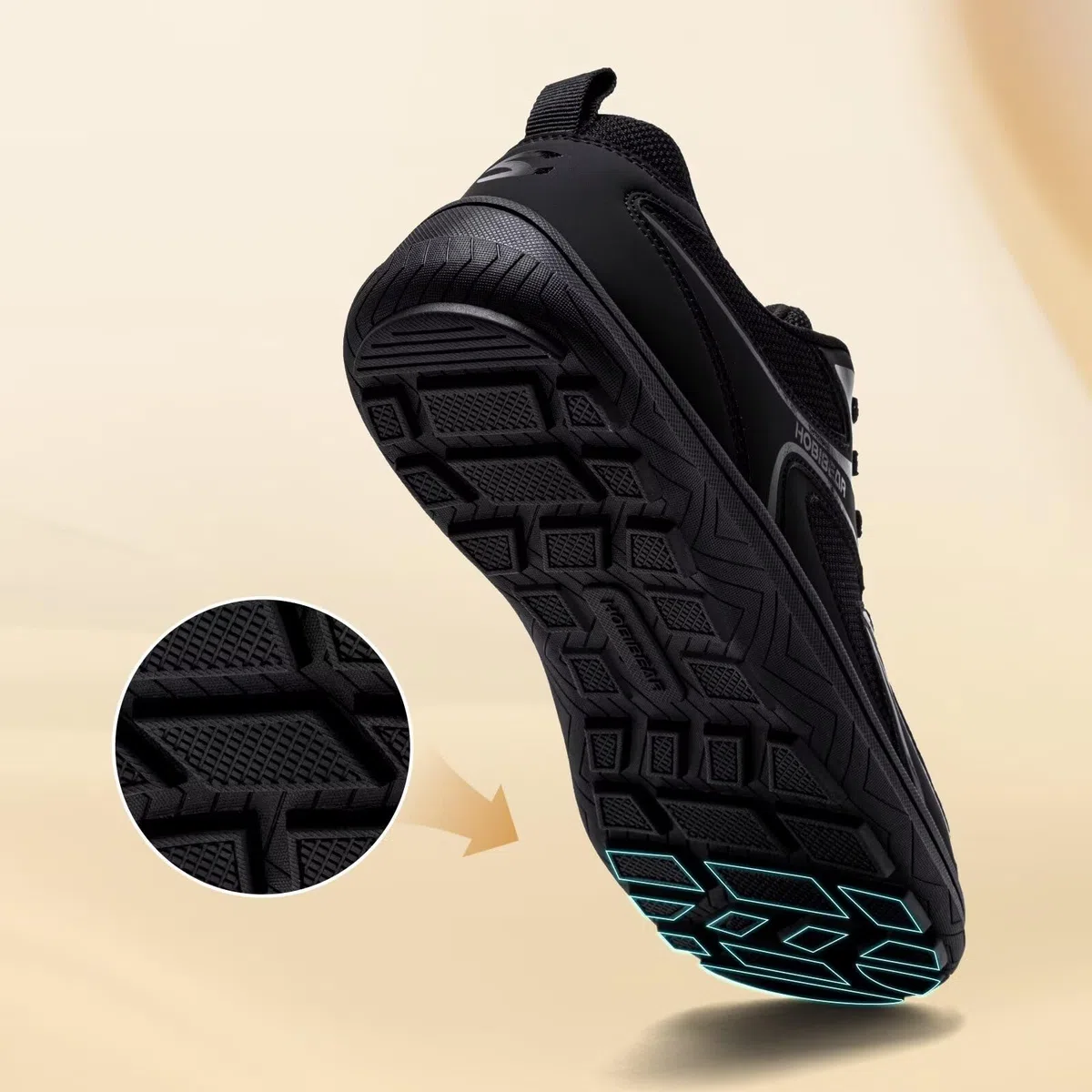 HOBIBEAR Barfußschuhe für Damen und Herren Walking Sneaker mit Breiter Zehenkappe Unisex Zero Drop rutschfeste Freizeitschuhe Turnschuhe