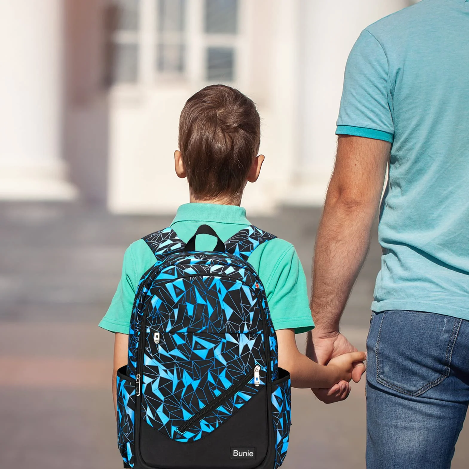 bunie Rucksack für Jungen Große Büchertasche wasserdichte Schultasche Federmäppchen Umhängetasche Set für Grundschule Mittelschule Gymnasium