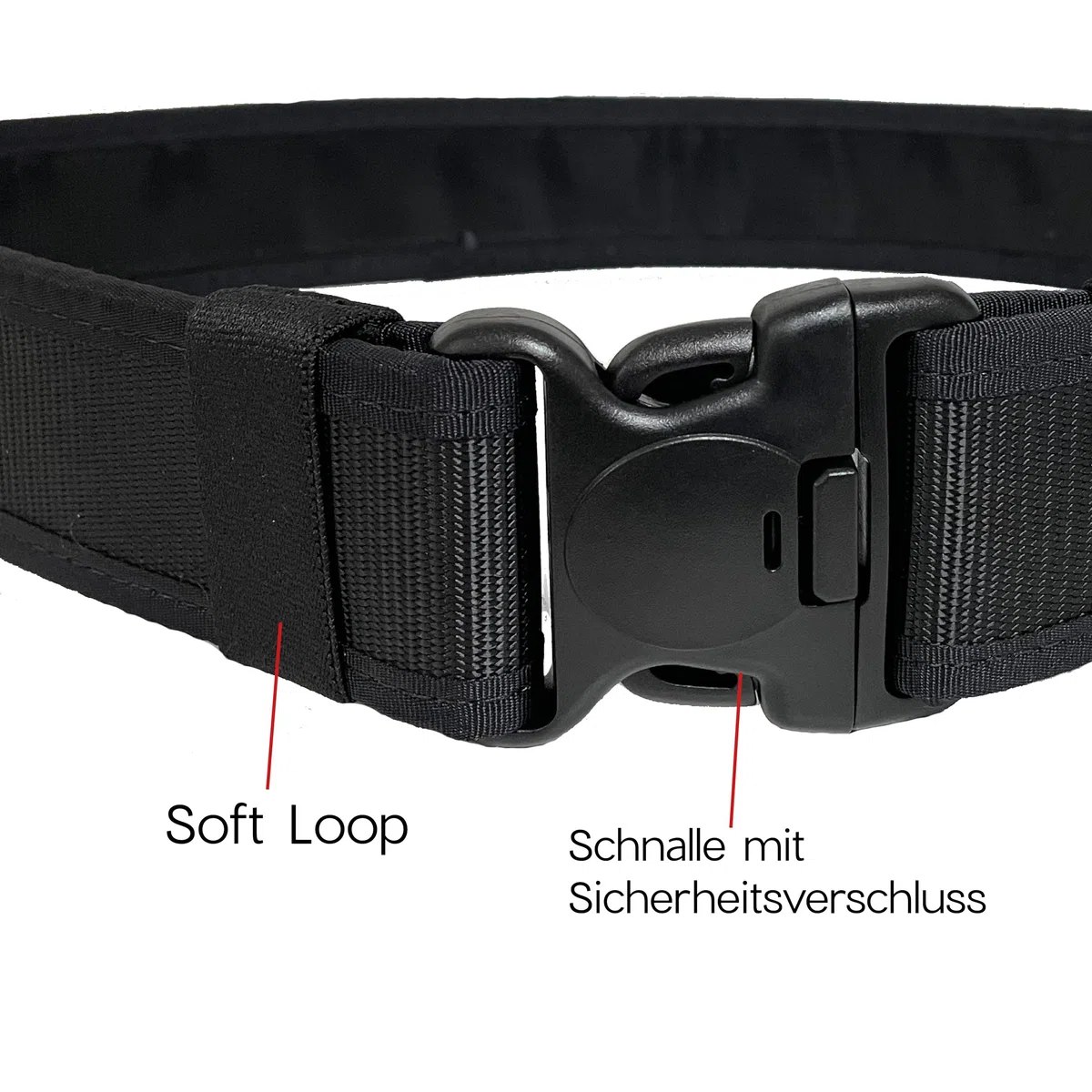 Dienstkoppel/Einsatzgürtel inkl. Untergürtel (XS-XL) für Rettungsdienst, Polizei, Security | Schwarzer Gürtel mit bequemer Passform