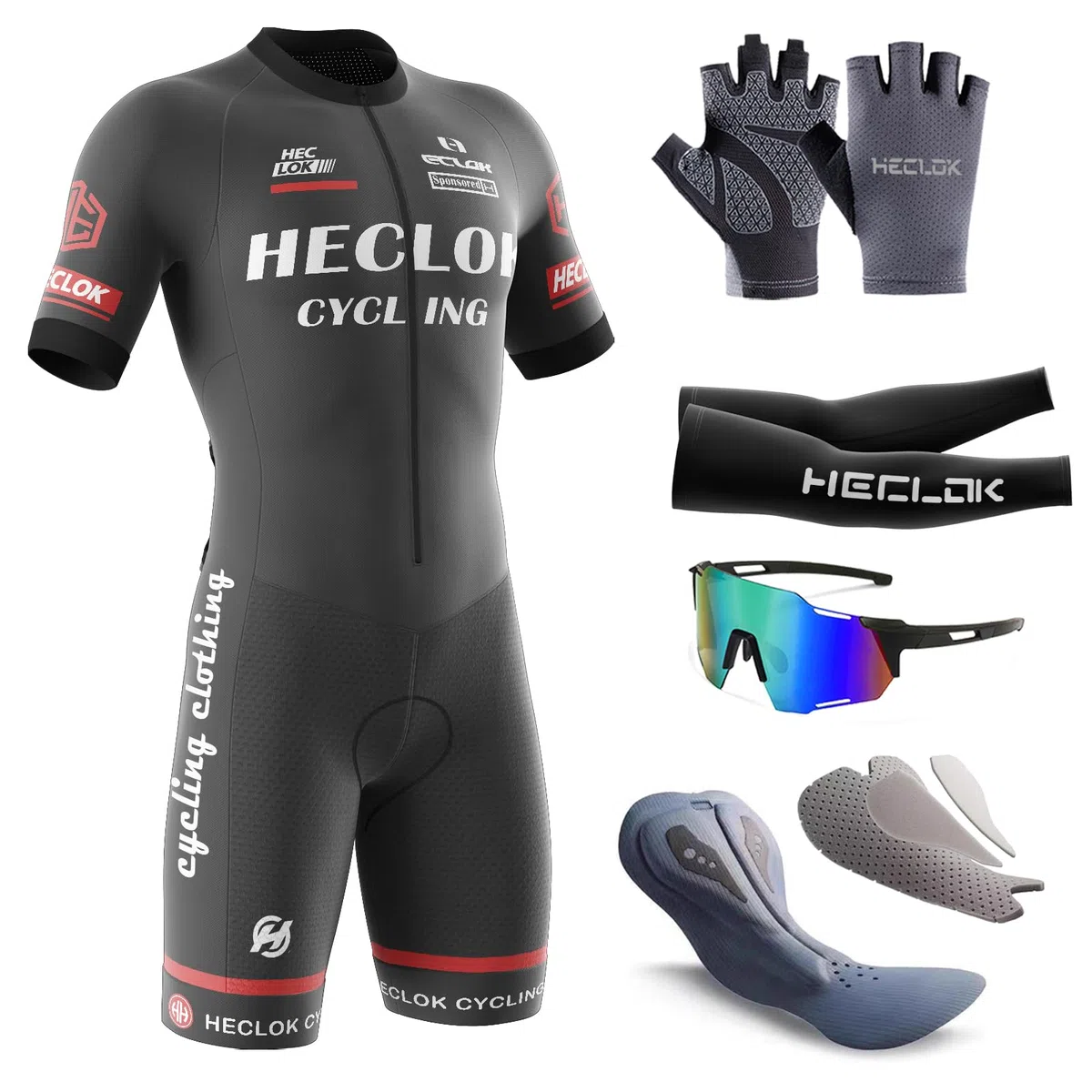 Herren Fahrrad Skinsuit,Kurzarm-Radsportanzug，Gepolstert einteilig Trisuit Bike Short Trisuit Einteiler für Wettkampf，Handgefertigter Hochdichter Schwamm in Wettkampfqualität Gepolstert
