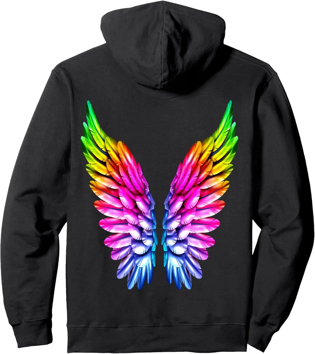 LGBT Regenbogen Engelsflügel Gay Lesbisch Queer LGBTQ Pullover Hoodie