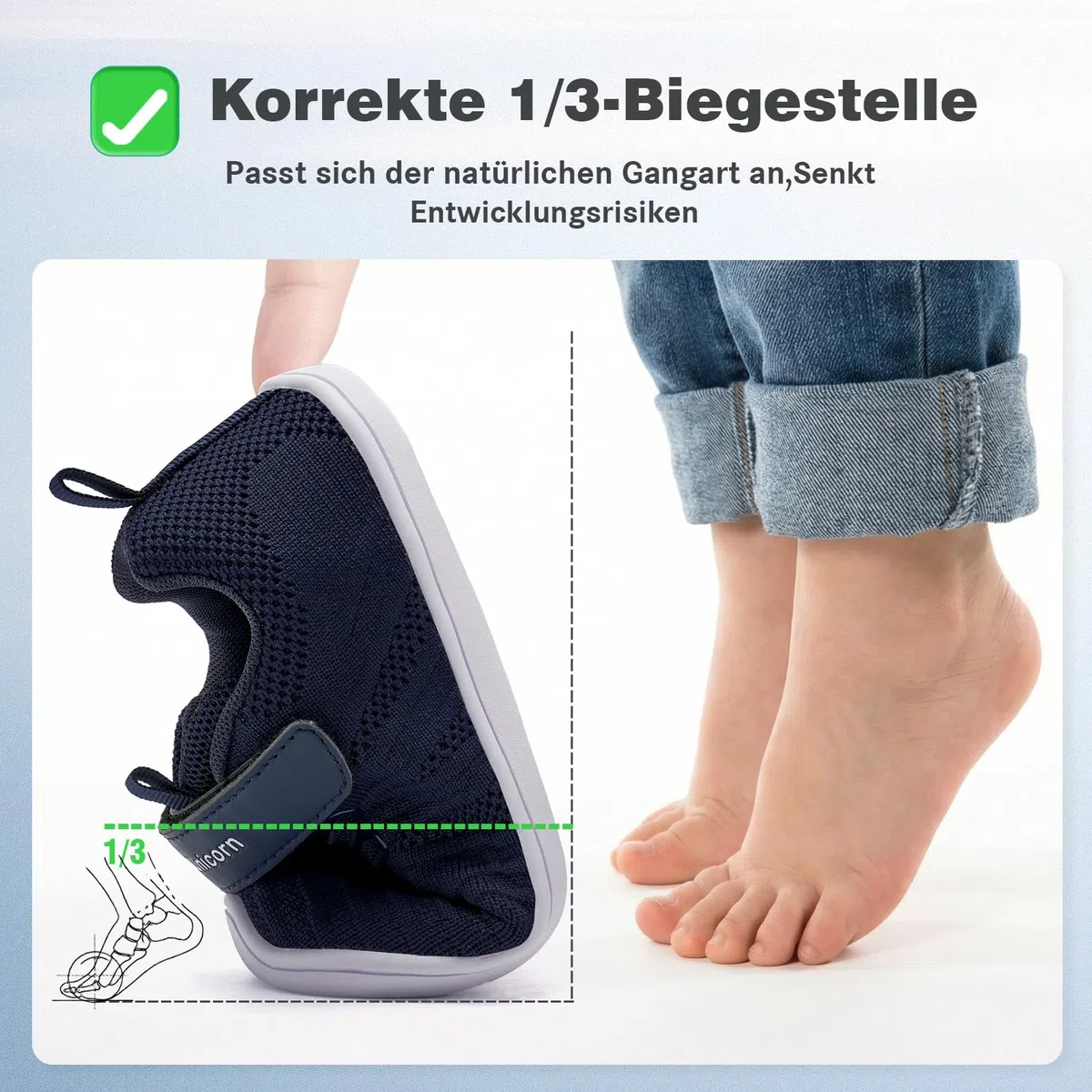 IceUnicorn Hausschuhe Kinder Barfußschuhe Jungen Mädchen Sportschuhe Barfussschuhe Minimalistische Hallenschuhe