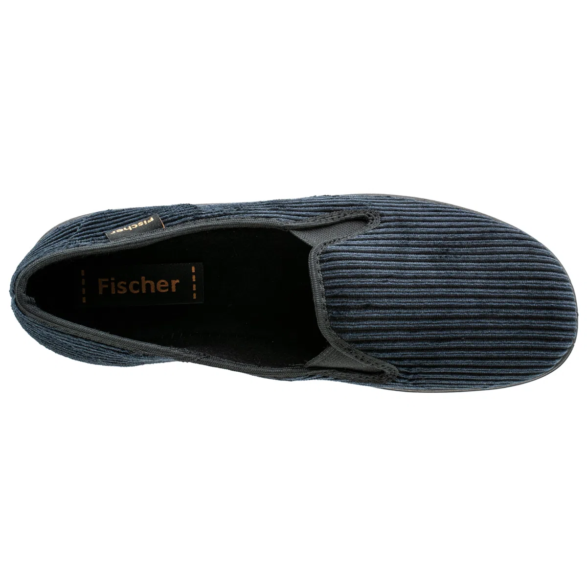 Fischer Herren Hausschuh Streifen Cord Slipper Stretch 204120