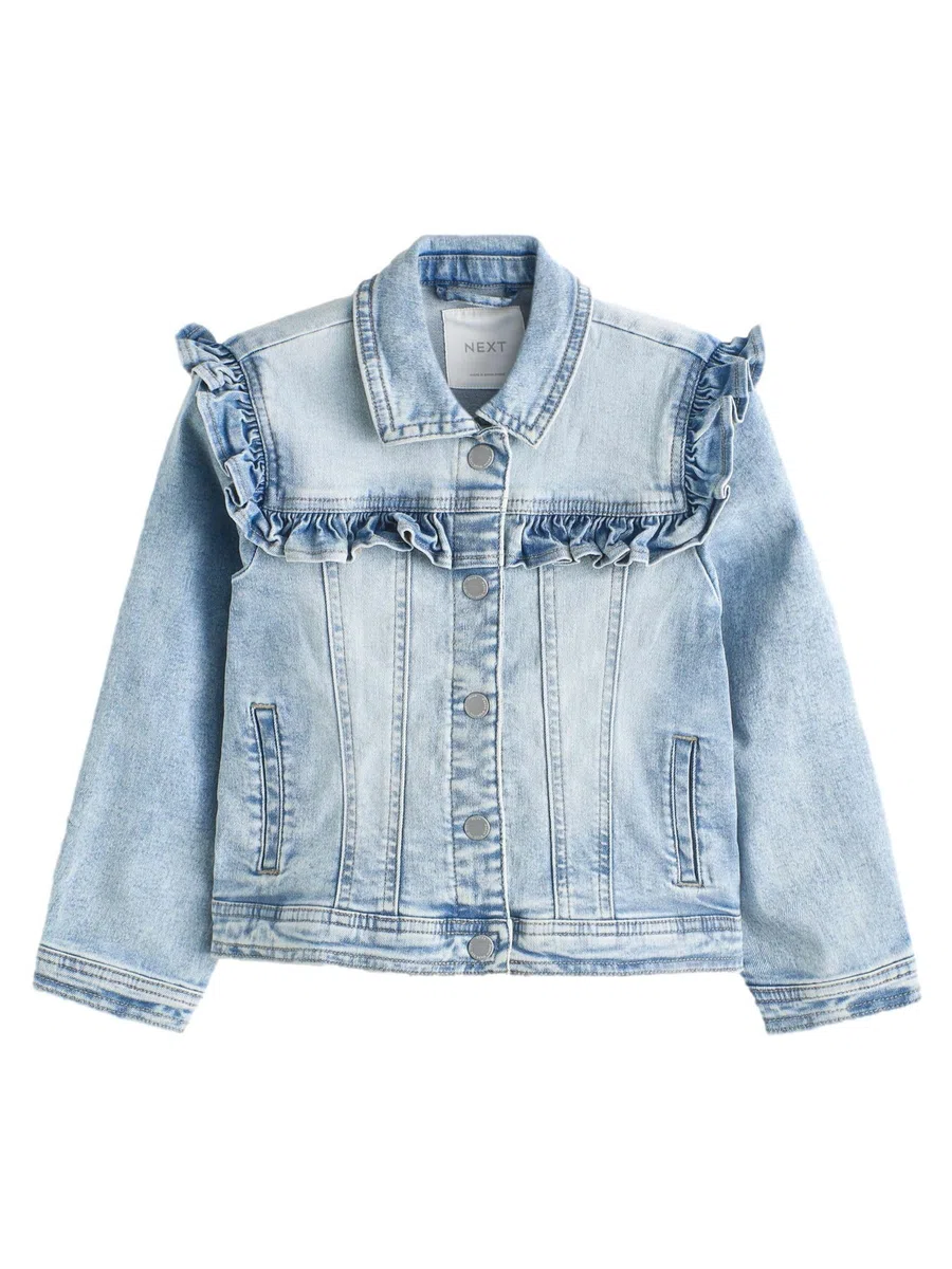 NEXT Mädchen Jeansjacke mit Rüschen 62-122