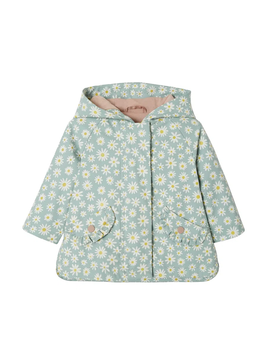 Vertbaudet Mädchen Baby Regenjacke aquamarin bedruckt 104