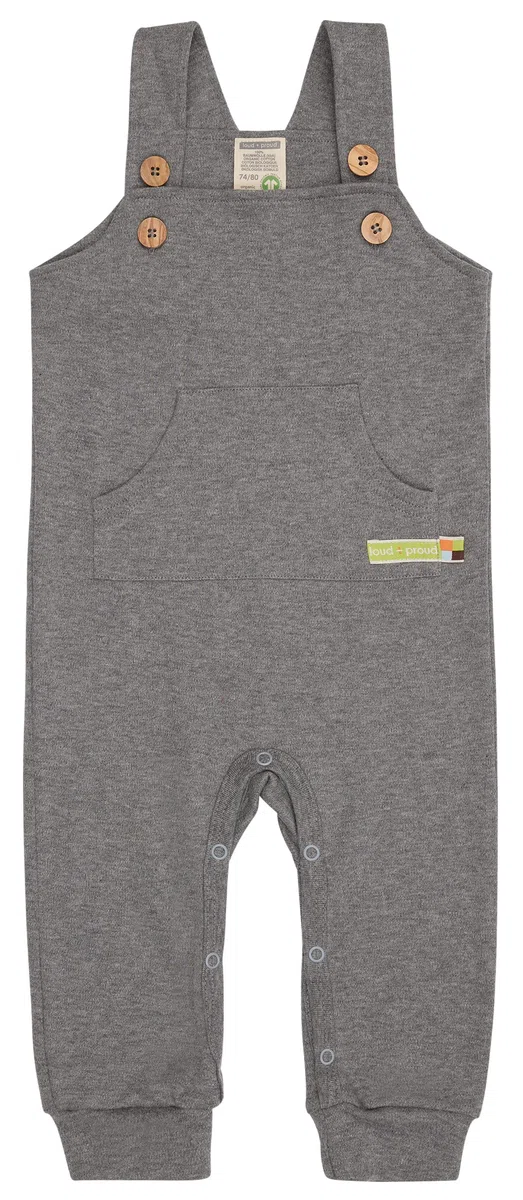 loud + proud Unisex Baby Latzhose, Gots Zertifiziert Baby- und Kleinkind-Strampelanzug