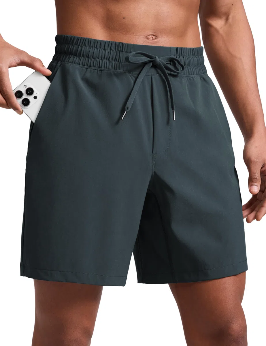 CRZ YOGA Herren Sports Shorts Schnelltrocknend Fitness Kurz Hose Laufshorts mit Taschen - 13/18/23cm