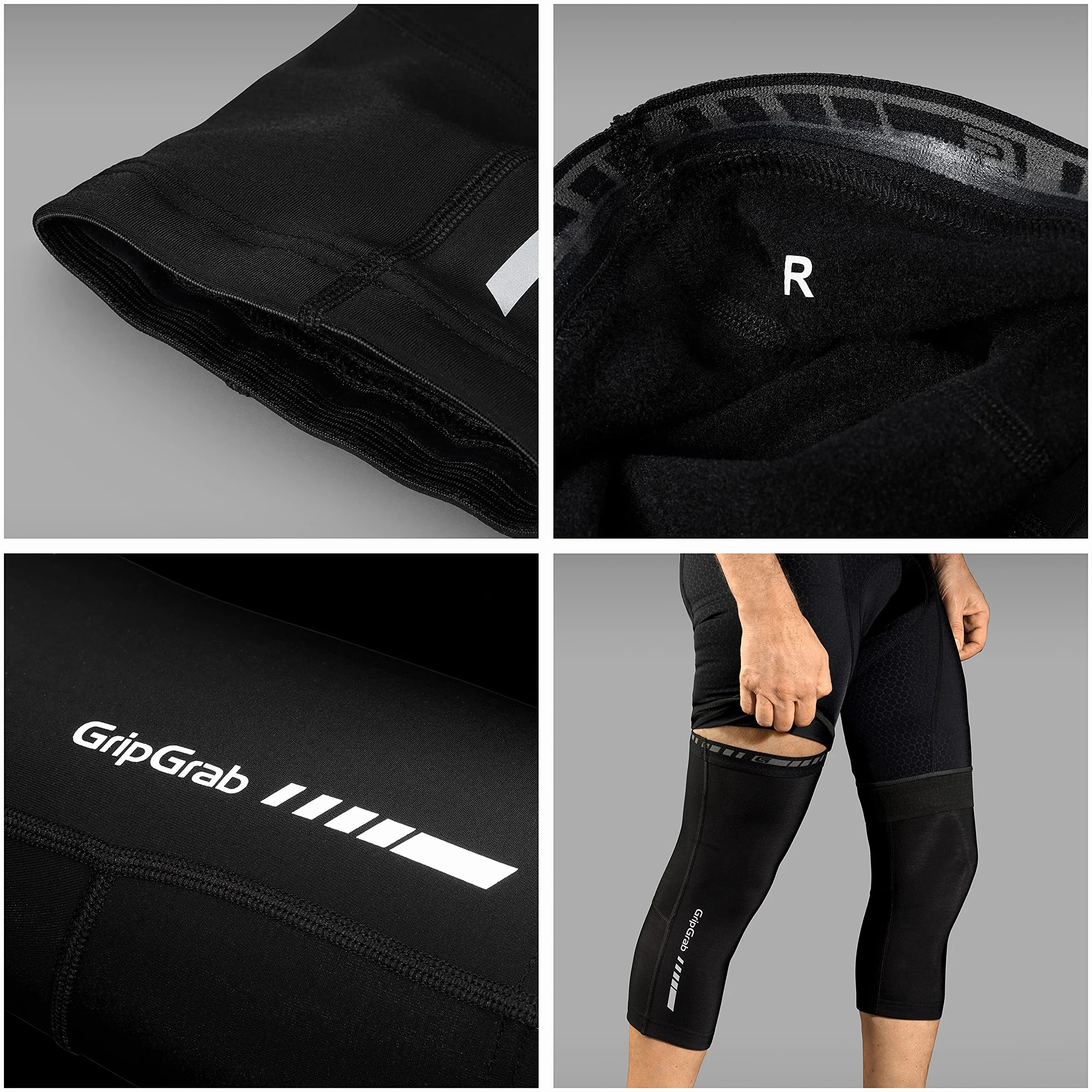 GripGrab Thermo Fahrrad Knielinge Radsport Herren Winter Kniewärmer Damen | Wärmende Kniestulpen mit rutschfesten Silikonabschlüssen oben und unten, für Damen und Herren, für Rennrad, MTB & Gravel