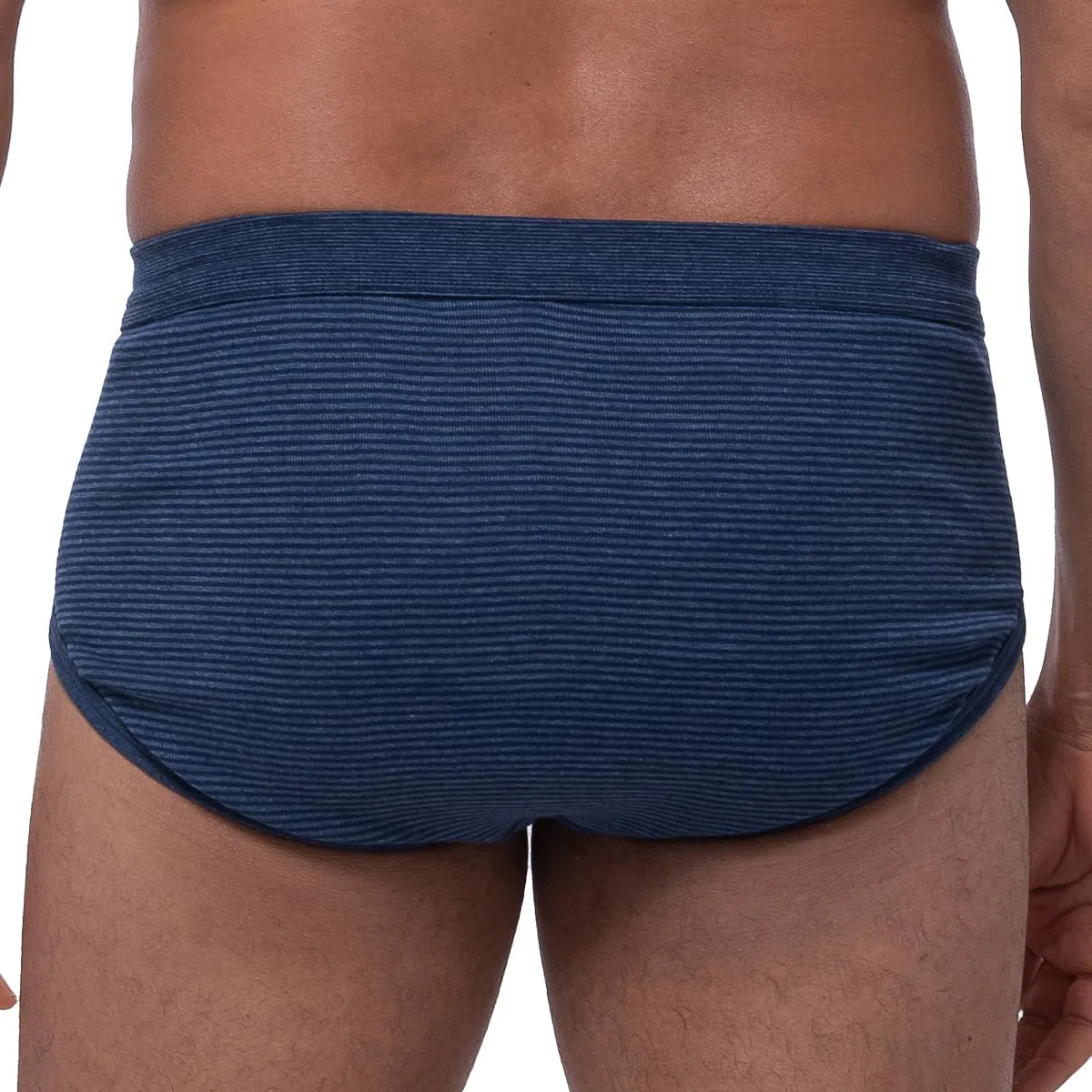 Ammann 3er Pack Jeans - Herren Sport Slip - Unterhose Feinripp mit Eingriff und weichem Komfortbund Größe 5-12 - Dunkelblau und Anthrazit