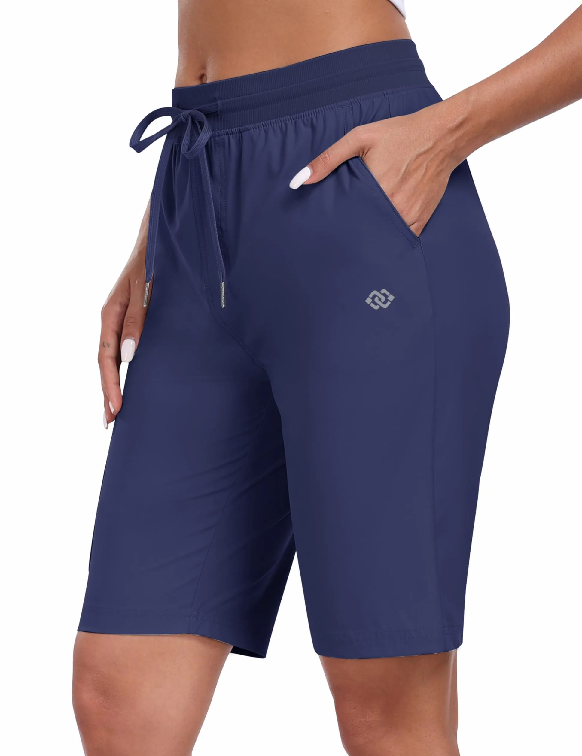 MoFiz Outdoor Shorts Damen Kurze Cargohose Sommer Leicht Wanderhose Schnelltrocknende Bermuda mit Mehrfach-Reißverschluss-Taschen