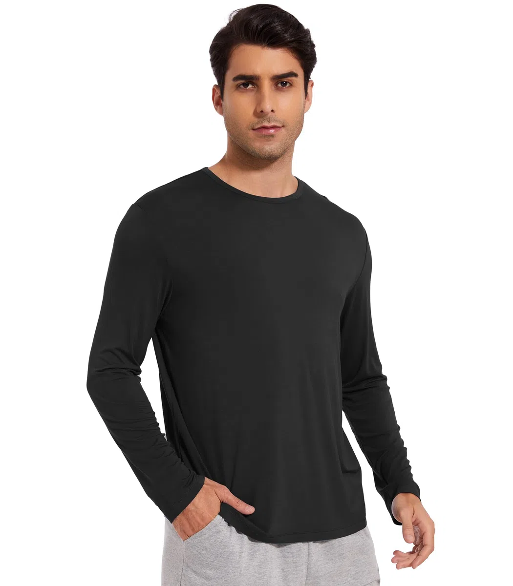 WiWi Herren Viskose von Bamboo Classic T-Shirts S-XXL