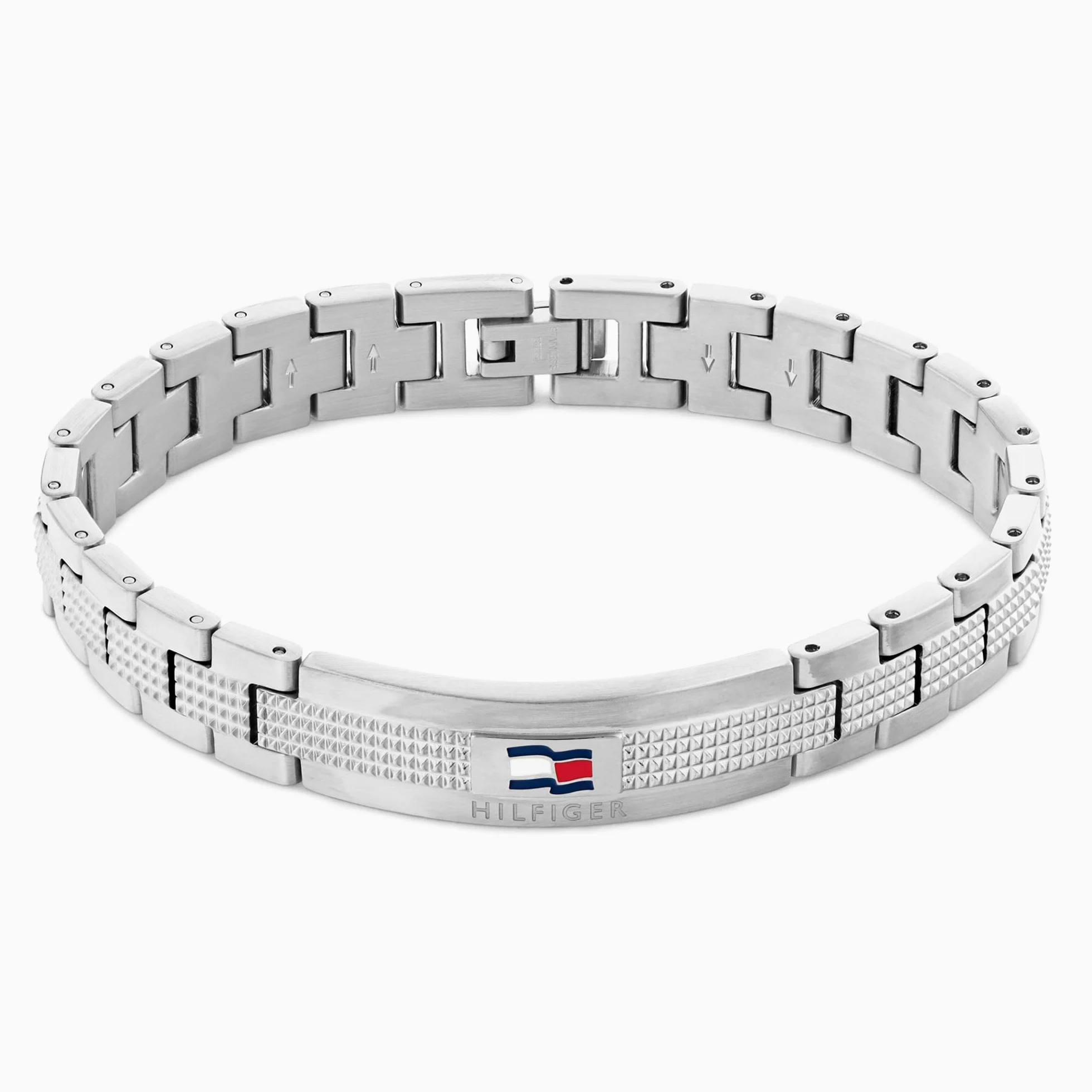Tommy Hilfiger Jewelry Gliederarmband für Herren aus Edelstahl - Erhältlich aus Schwarz oder Silber