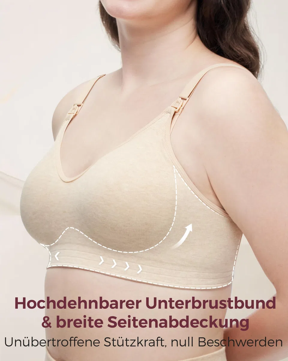 Momcozy Still-BHS zum Stillen, weicher, Nahtloser Schwangerschafts-BH aus US-Baumwolle, Feste Polsterung, ohne Bügel, für die Schwangerschaft