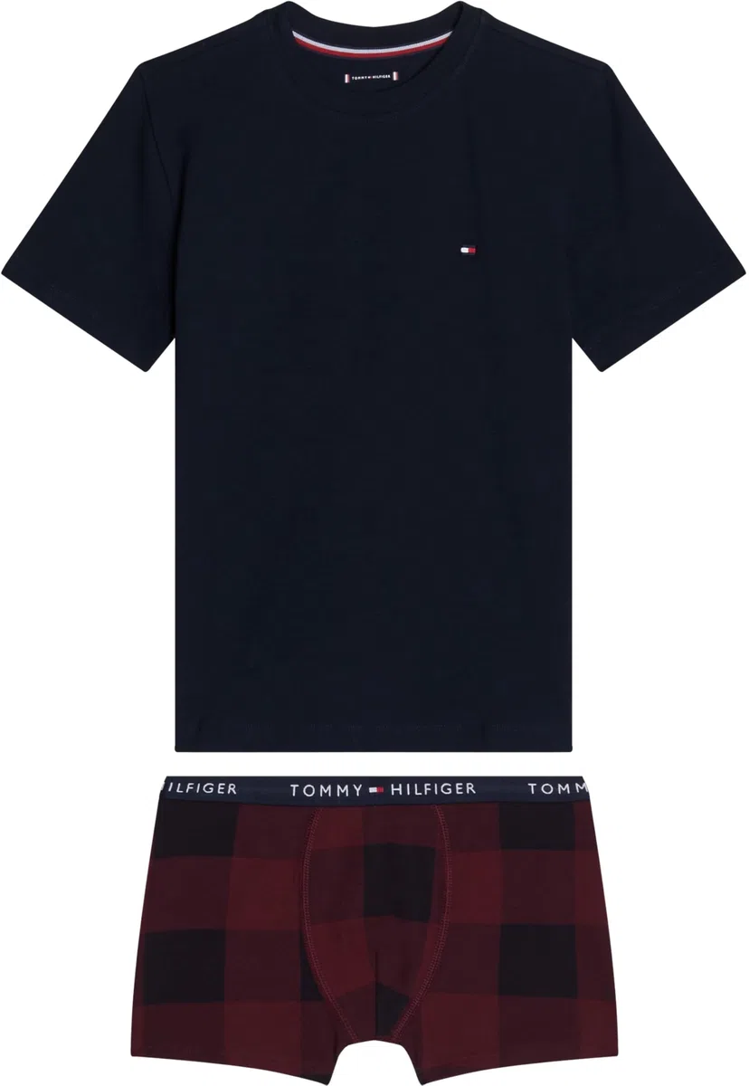 Tommy Hilfiger Jungen Geschenk-Set Boxed T-Shirt Kurzarm & Boxershorts Trunk
