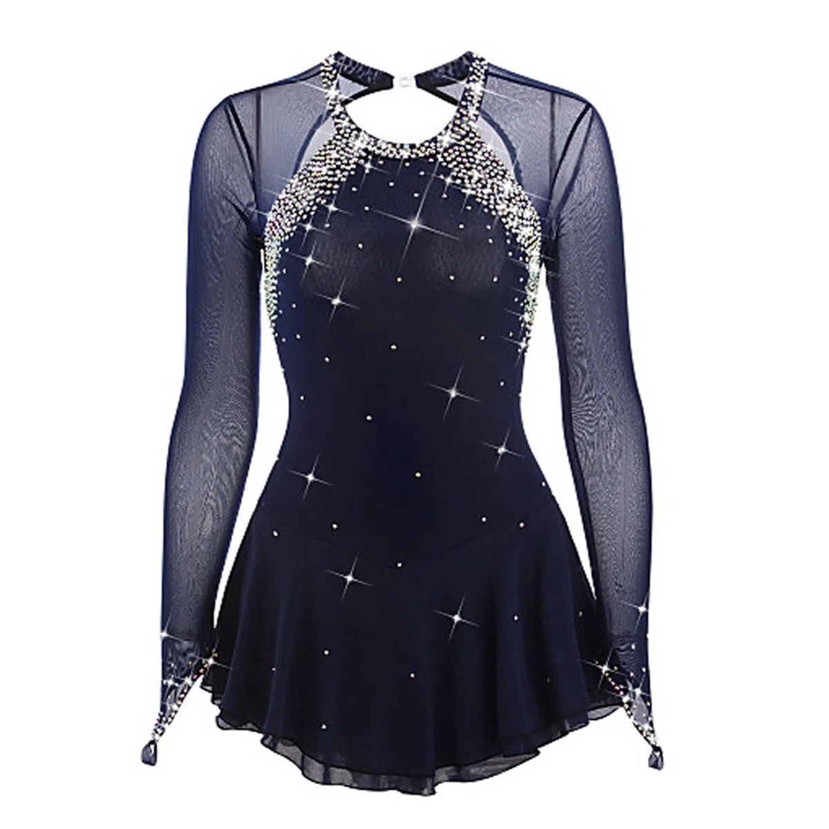 LIUHUO Skating-Rock, Damenkostüm, Mädchen, einfaches, großzügiges Eiskunstlaufkleid für Damen, Navy, M