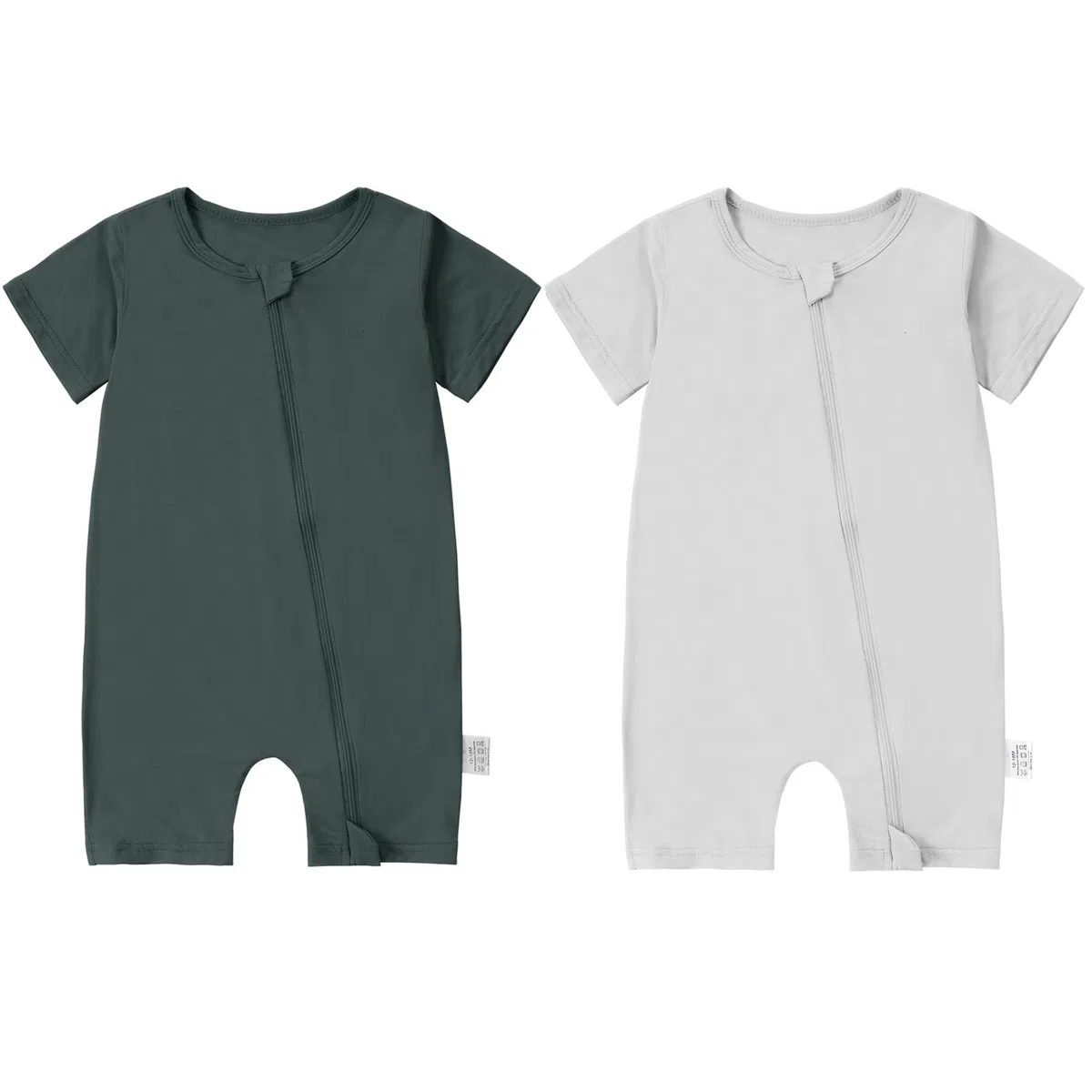 Unisex Baby Jungen Mädchen Bambusfaser Kurzarm Frühling Strampler Jumpsuit Sommer Bodysuit für 0-24 Monate, 2er Pack
