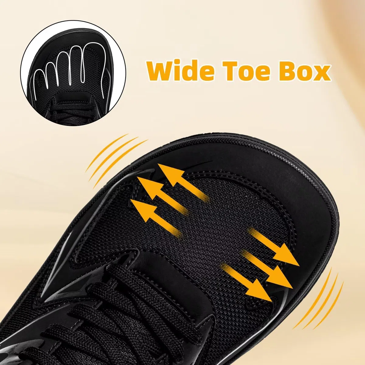 HOBIBEAR Barfußschuhe für Damen und Herren Walking Sneaker mit Breiter Zehenkappe Unisex Zero Drop rutschfeste Freizeitschuhe Turnschuhe