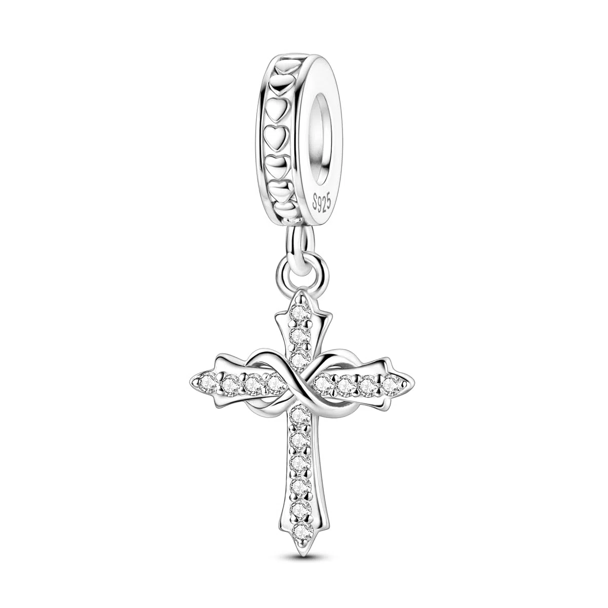 Kreuz Charms Für Armbänder, Sterling Silber Charms Für Pandora Armbänder, Hangle Anhänger & Perlen Charm Für Diy Schmuck