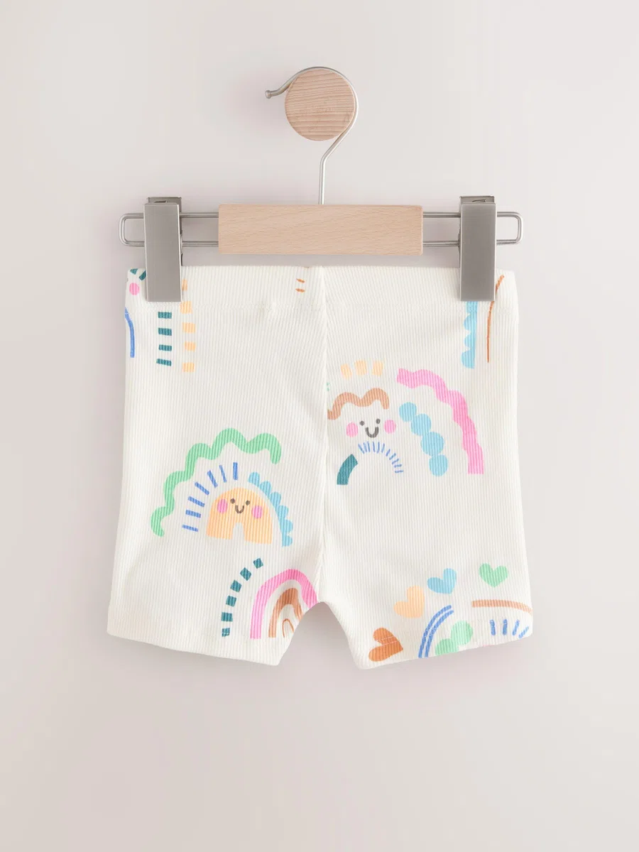 NEXT Mädchen Gerippte Radlershorts, 5er-Pack 62-122