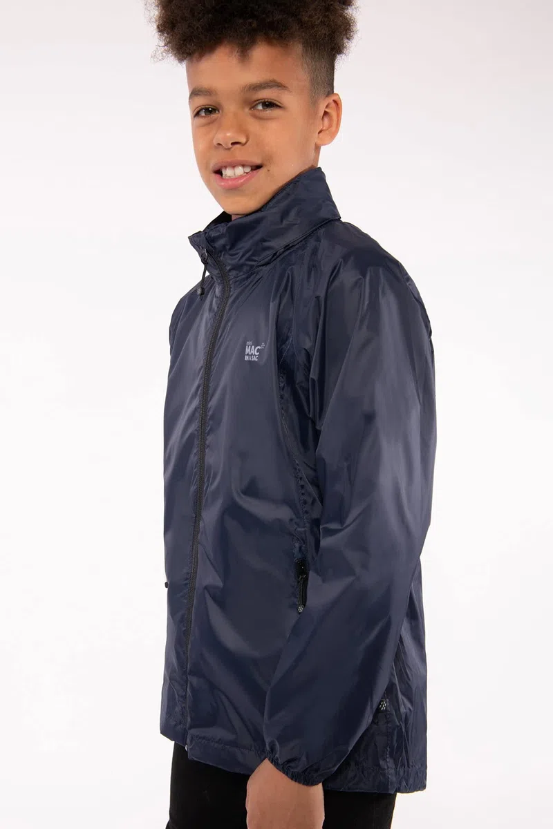 Mac in a Sac Origin Kinder-Regenjacke – wasserdicht und kompakt verpackbar – leichte, winddichte und atmungsaktive Regenjacke für Jungen und Mädchen