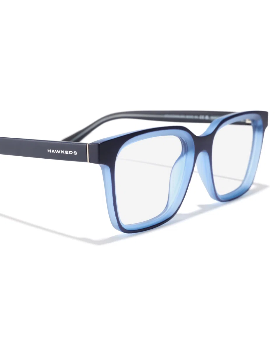 HAWKERS Brille mit Sehstärke für Herren und Damen optional mit Sonnenbrillentönung oder Blaulichtfilter, Quadratisch, gefertigt aus TR90 (inklusive Brillenetui)