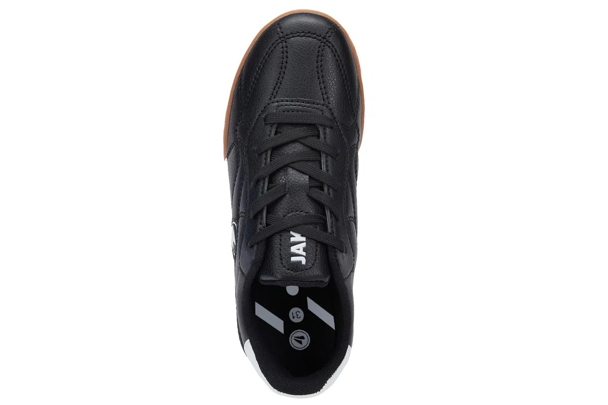 JAKO Fußball Schuhe Unisex Training Sport Fussballschuhe NonMarking Hallenschuhe Sportschuhe J-SI Signature in Weiß/Schwarz in Größe 45