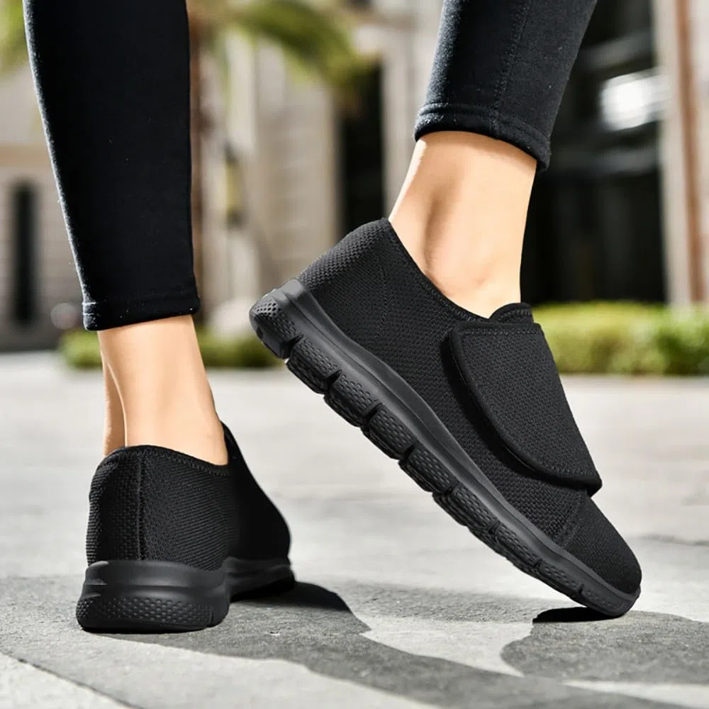 Diabetiker Schuhe Damen Herren Leichte Weit Klettverschuß Walkingschuhe Atmungsaktive Orthopädische Verbandschuh Sandalen Senioren Hausschuhe Gesundheitsschuhe