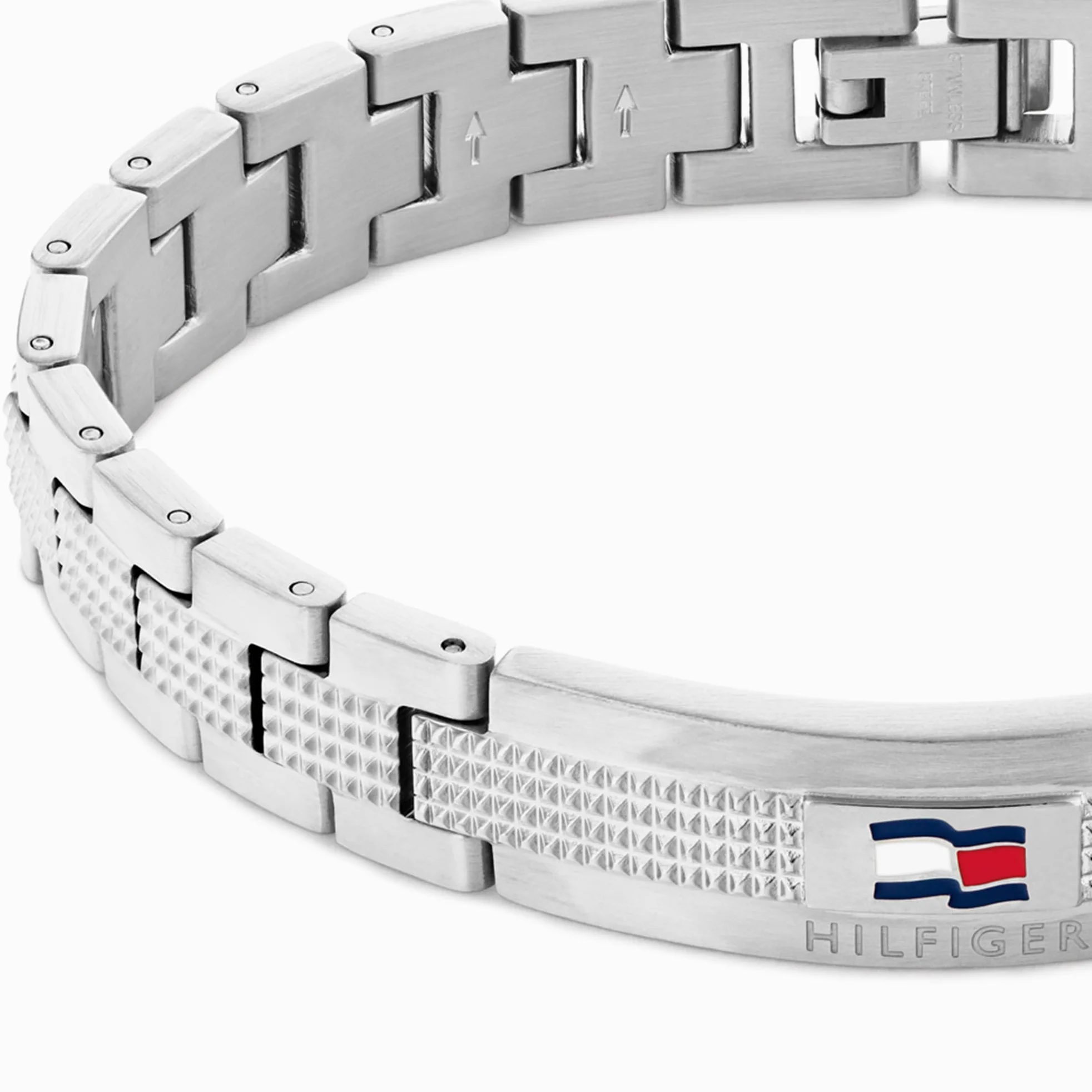 Tommy Hilfiger Jewelry Gliederarmband für Herren aus Edelstahl - Erhältlich aus Schwarz oder Silber