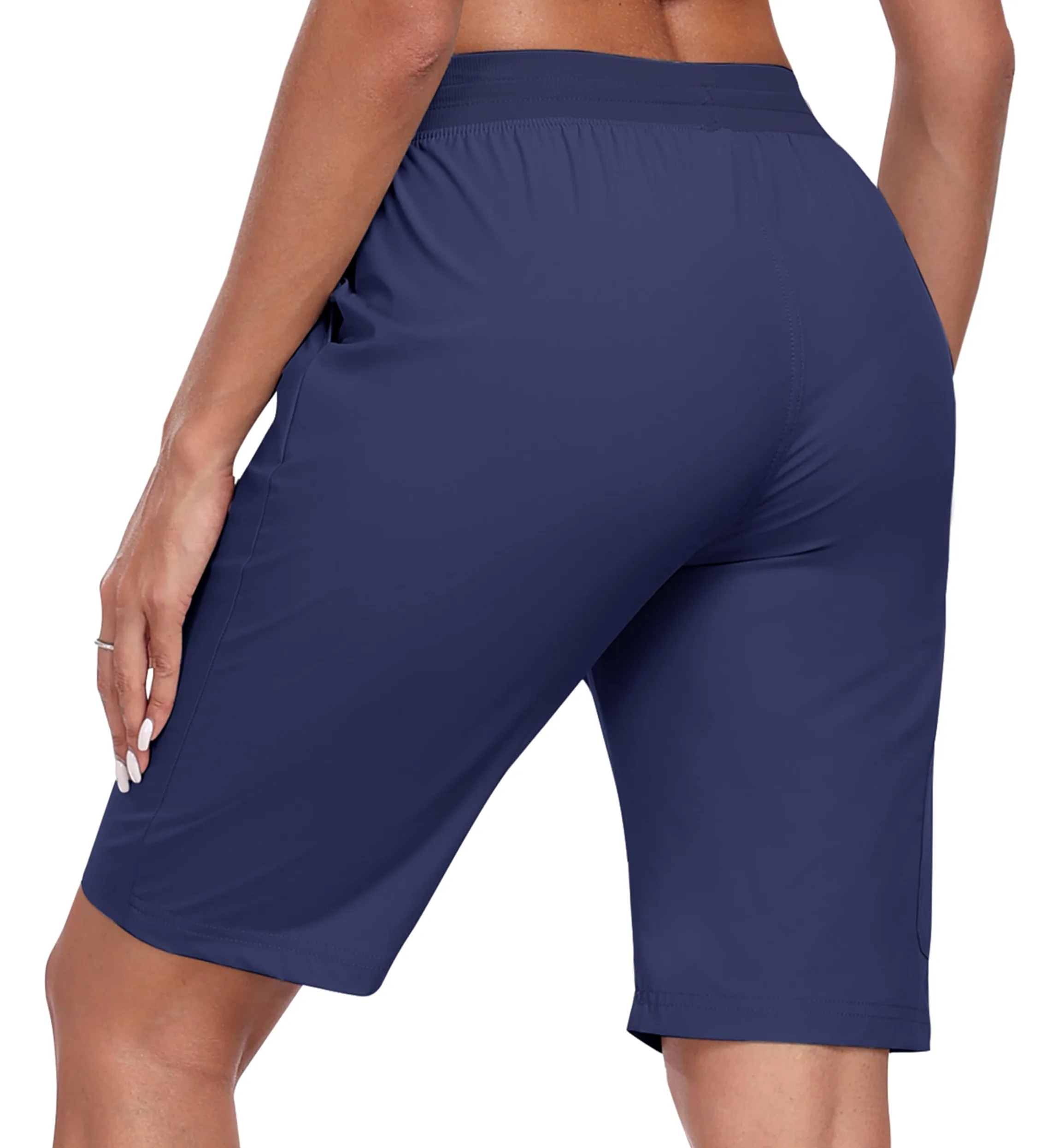 MoFiz Outdoor Shorts Damen Kurze Cargohose Sommer Leicht Wanderhose Schnelltrocknende Bermuda mit Mehrfach-Reißverschluss-Taschen