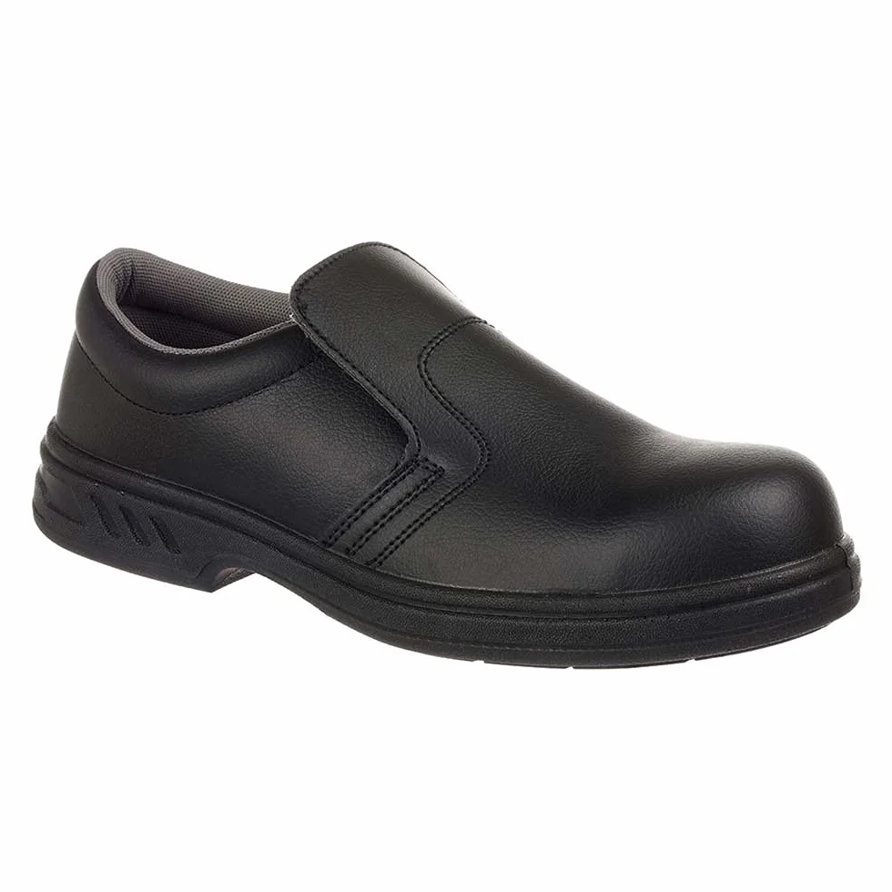 Portwest Steelite Sicherheitsslipper S2, Größe: 40, Farbe: Schwarz, FW81BKR40