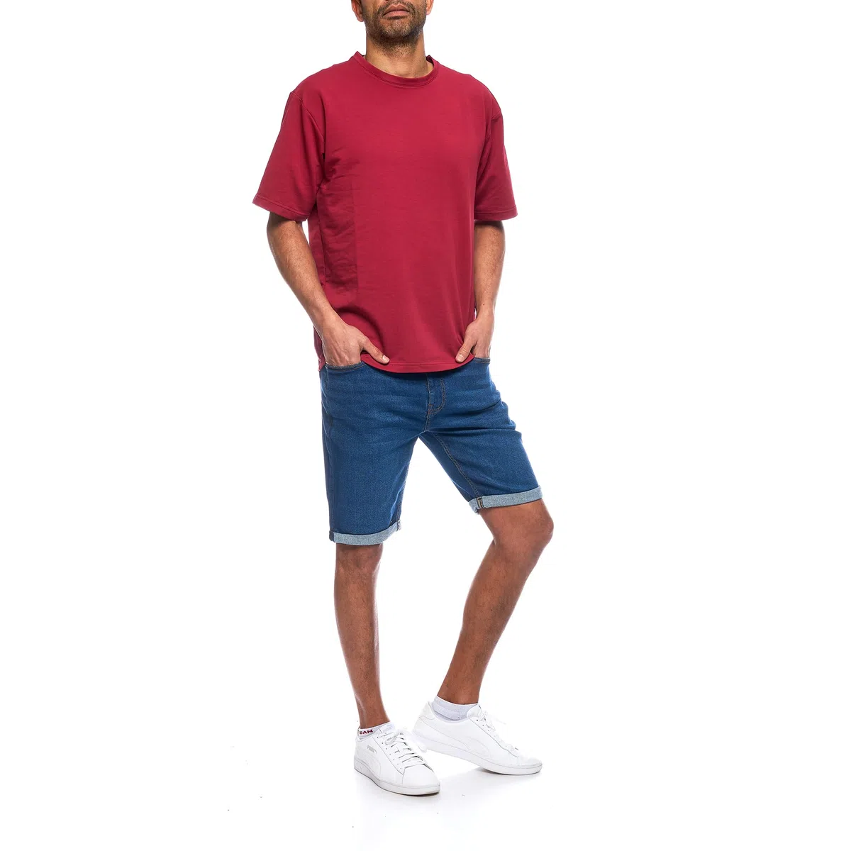 JEEL Herren Kurze Hosen - Slim-Fit Jeans-Shorts - 5-Pocket-Style - Stretch Herren-Shorts - Kurze Hose für Männer - Basic Washed