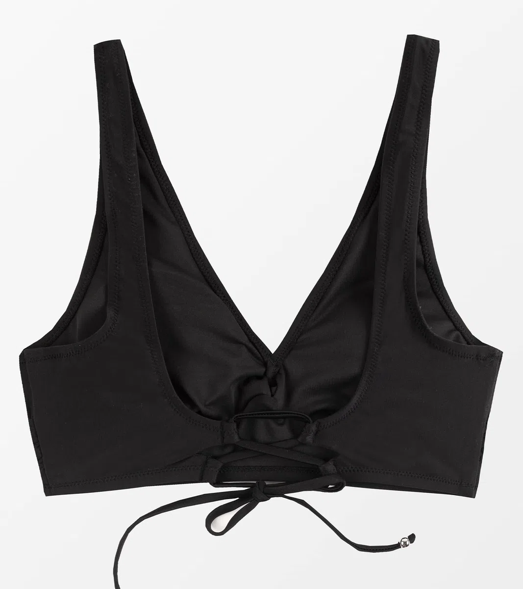 CUPSHE Damen-Bikini-Oberteil mit festem V-Ausschnitt und breiten Trägern zum Schnüren Bralette mit überkreuzter Rückenbindung