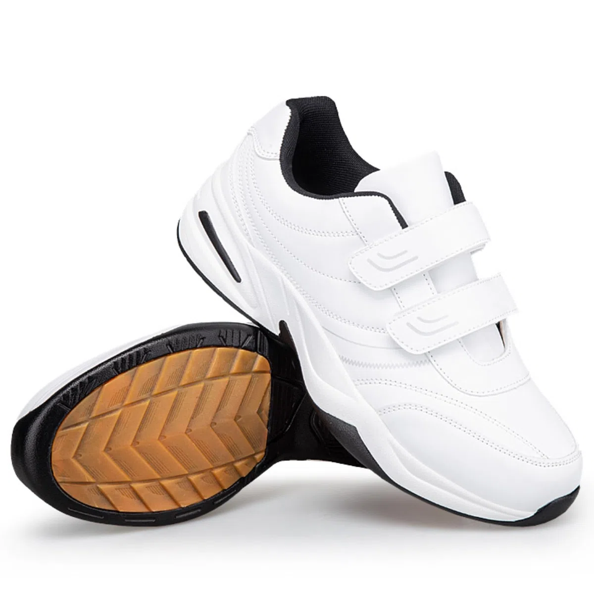 Sneaker Herren Klettverschluss Sportschuhe Fitnessschuhe Dämpfung Laufschuhe Freizeitschuhe Straßenlaufschuhe Turnschuhe Atmungsaktive Trainers Outdoor Fitness Gym