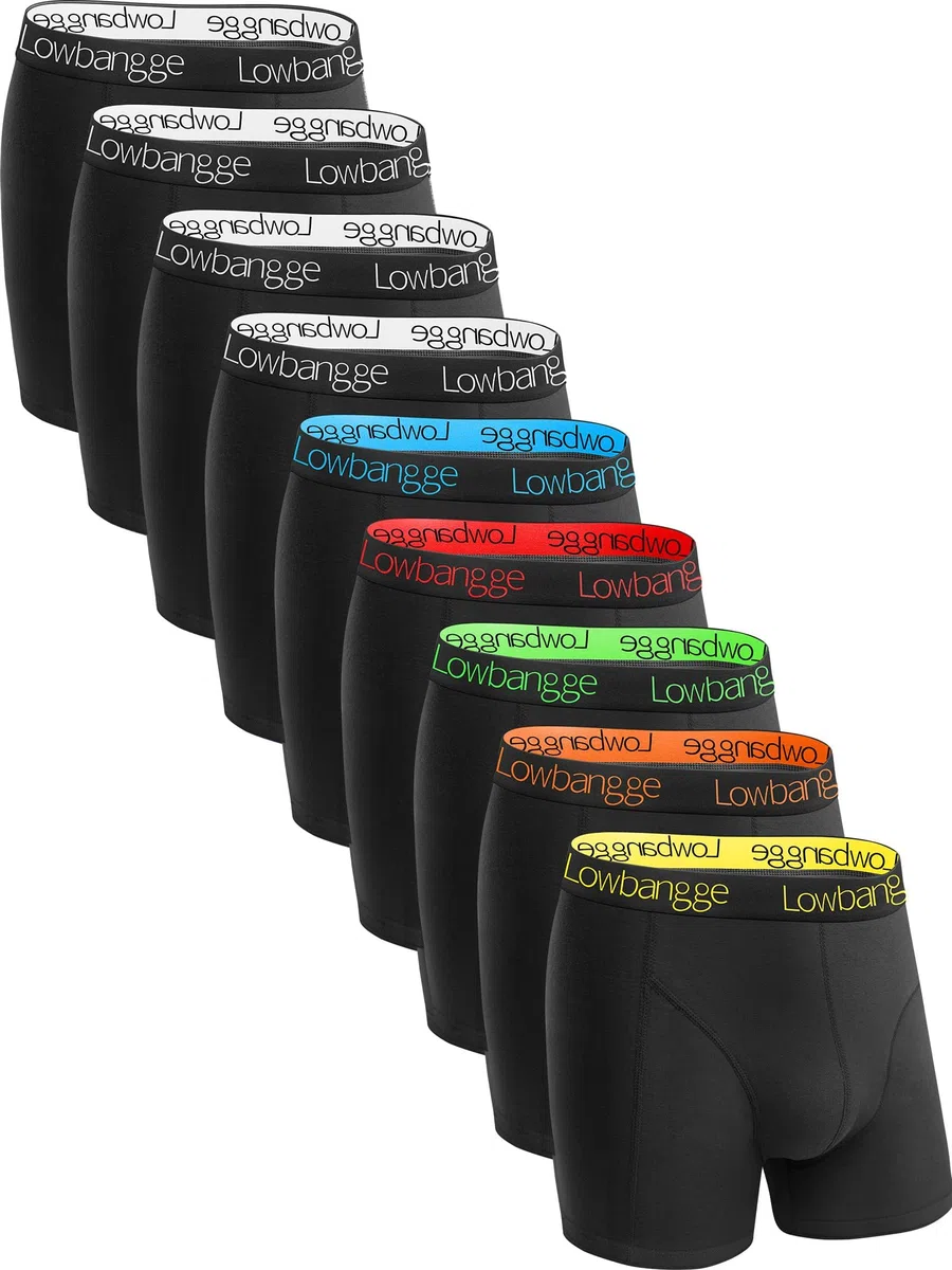 Boxershorts Herren 9er Pack, Unterhosen Männer Baumwolle, Mit 3D-Schnitt, Hoher Komfort&Atmungsaktiv, Ohne Aufrollen, Enge im Schritt vermeiden