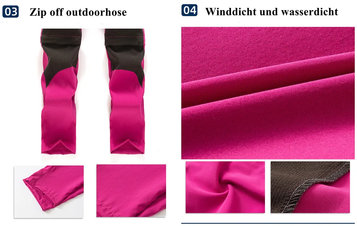 Daysskk 2-in-1 Zip Off Hose Kinder Jungen Mädchen Outdoorhose Sommer Schnelltrocknend Wanderhose Wasserdicht