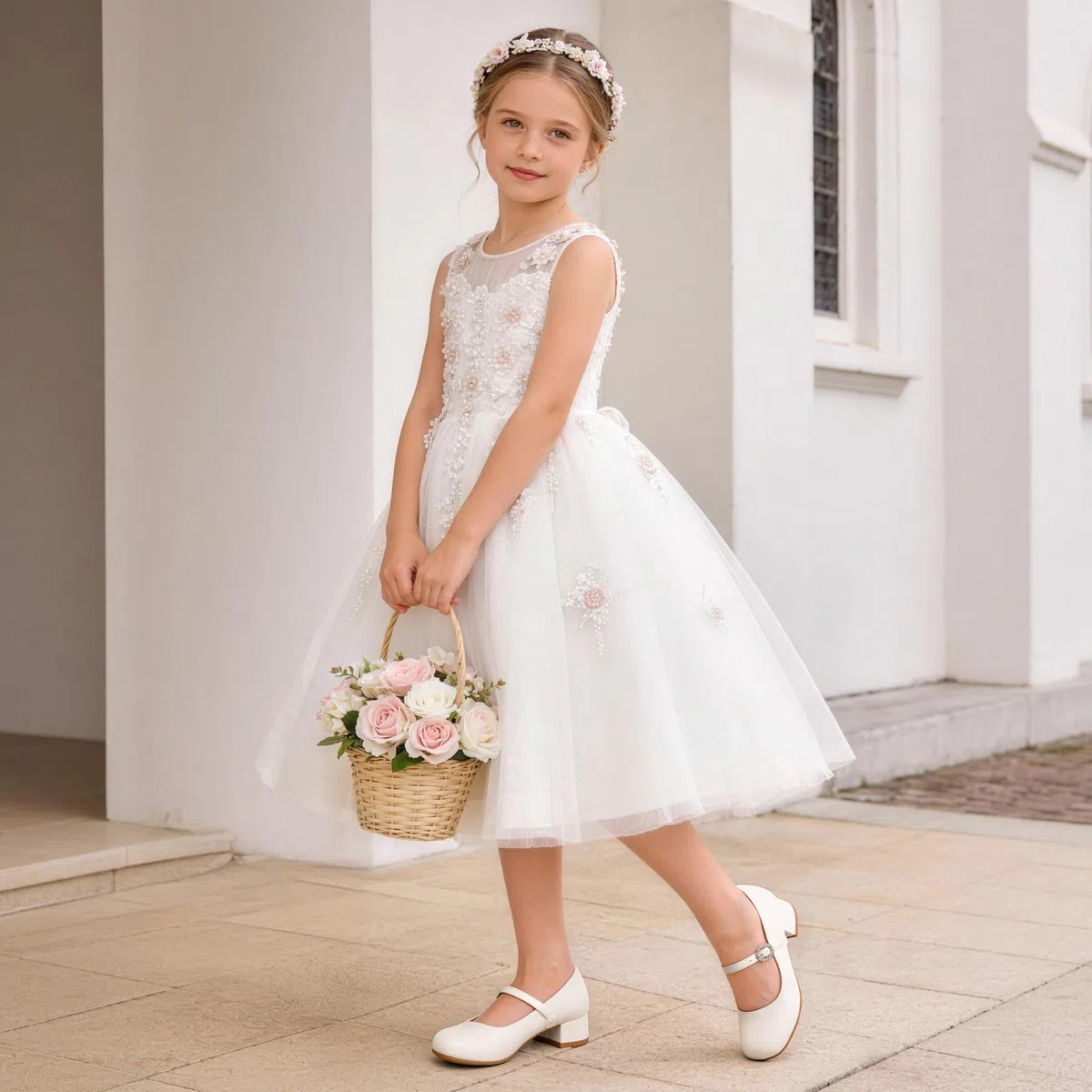 DREAM PAIRS Mädchen Schuhe Mary Jane Prinzessin Schuhe Niedrige Absätze Ballerinas Kommunionschuhe Kleiderschuhe Mary Jane Pumps Abschlussball Schuhe